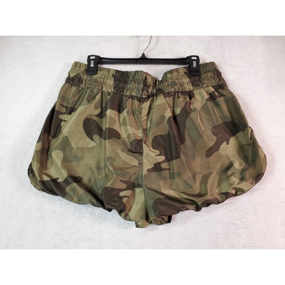 Lot‎ Of 2 No Boundaries Shorts Womens 17 Green Camo Print Button Fly Drawstring - Picture 2 of 16